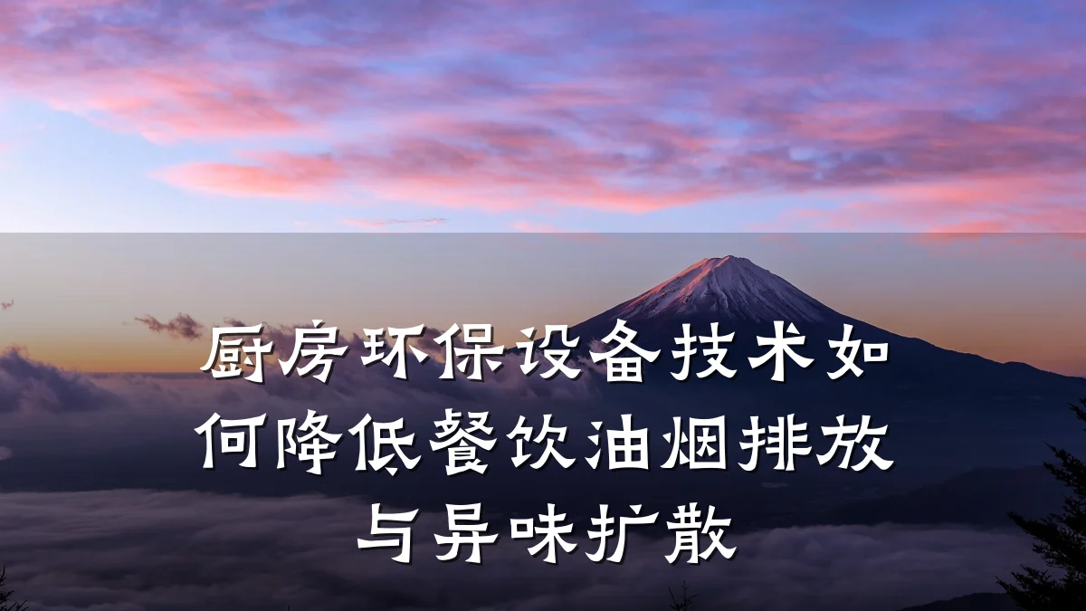 厨房环保设备技术如何降低餐饮油烟排放与异味扩散