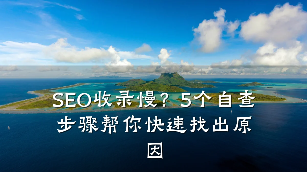SEO收录慢?5个自查步骤帮你快速找出原因