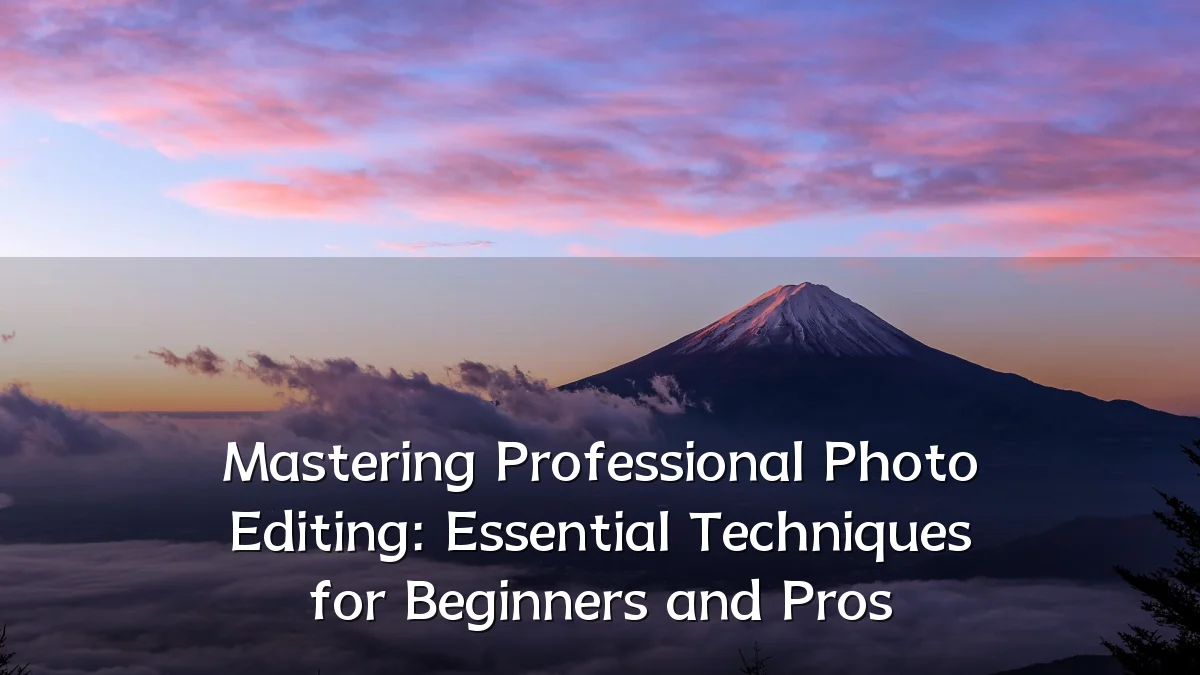 Mastering Professional Photo Editing: Essential Techniques for Beginners and Pros